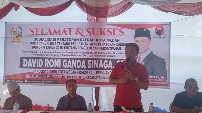 Sosper Persampahan, David Roni Sinaga Ajak Warga Perangi Sampah Demi Selamatkan Kota Medan