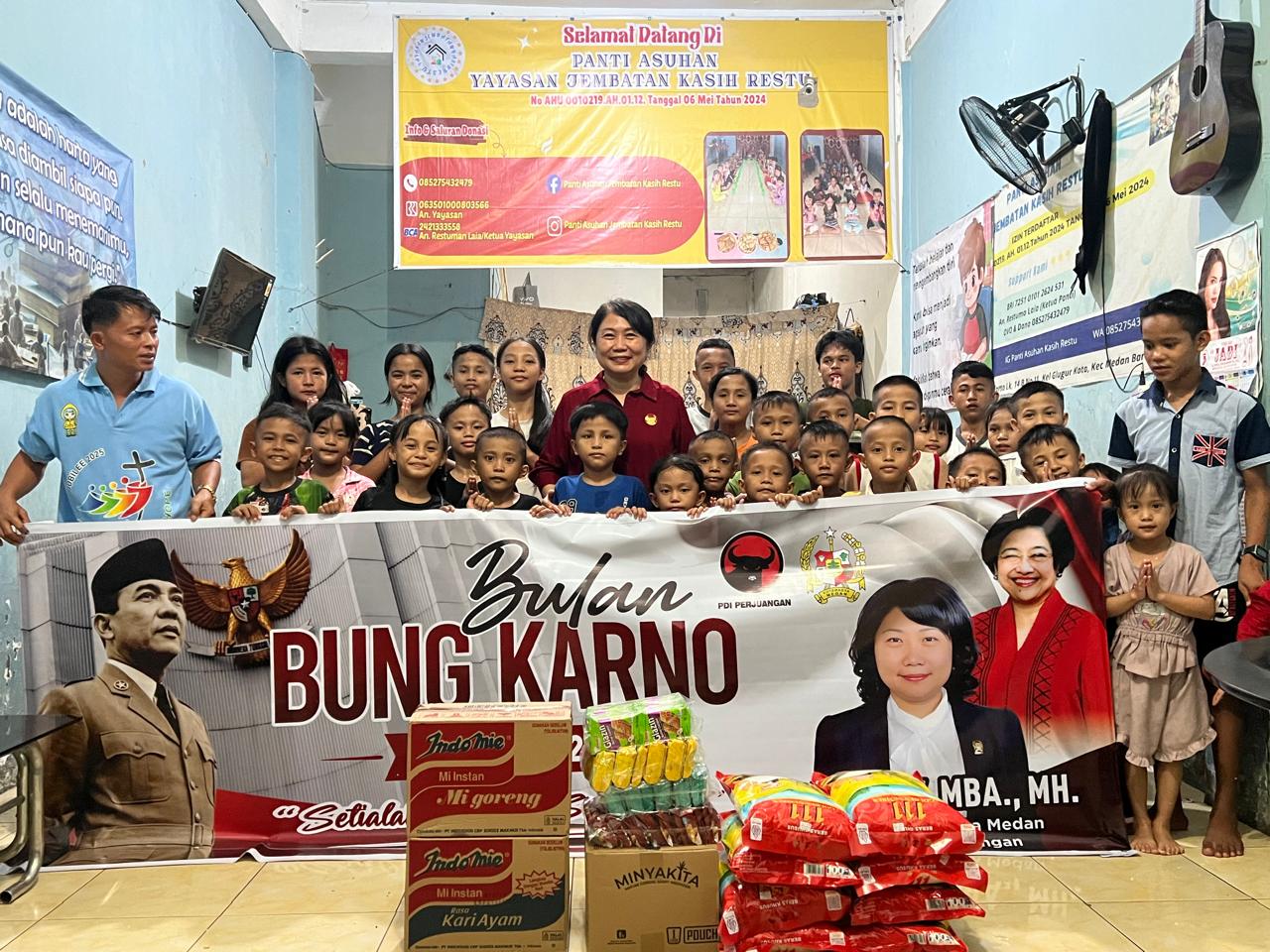 DR. Lily MBA Peringati Bulan Bung Karno dengan Aksi Sosial di Panti Asuhan Jembatan Kasih Restu