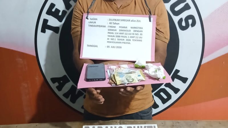 Polsek Bilah Hulu Tangkap Pengedar Sabu 10,57 Gram, Tersangka Petani Dilimpahkan ke Polres Labuhanbatu