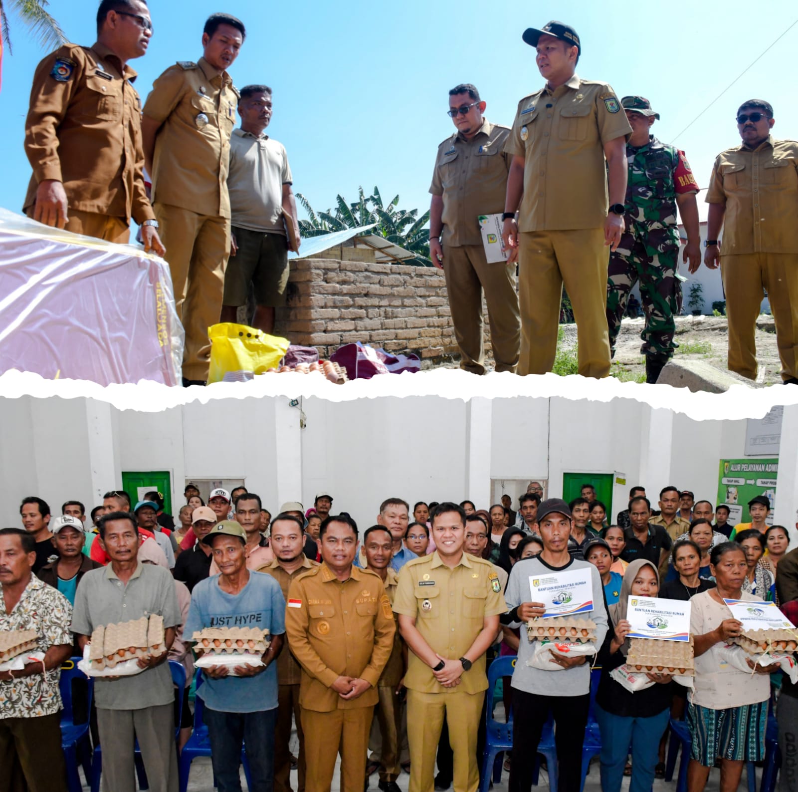 Wabup Sergai Tinjau Korban Angin Puting Beliung di Kecamatan Tebing Tinggi