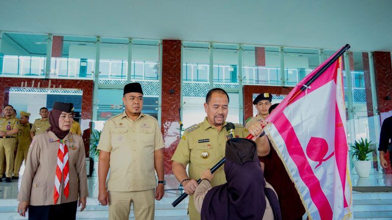 Bupati Baharuddin Siagian Lepas Kontingen Jambore Daerah Sumatera Utara XI Tahun 2026