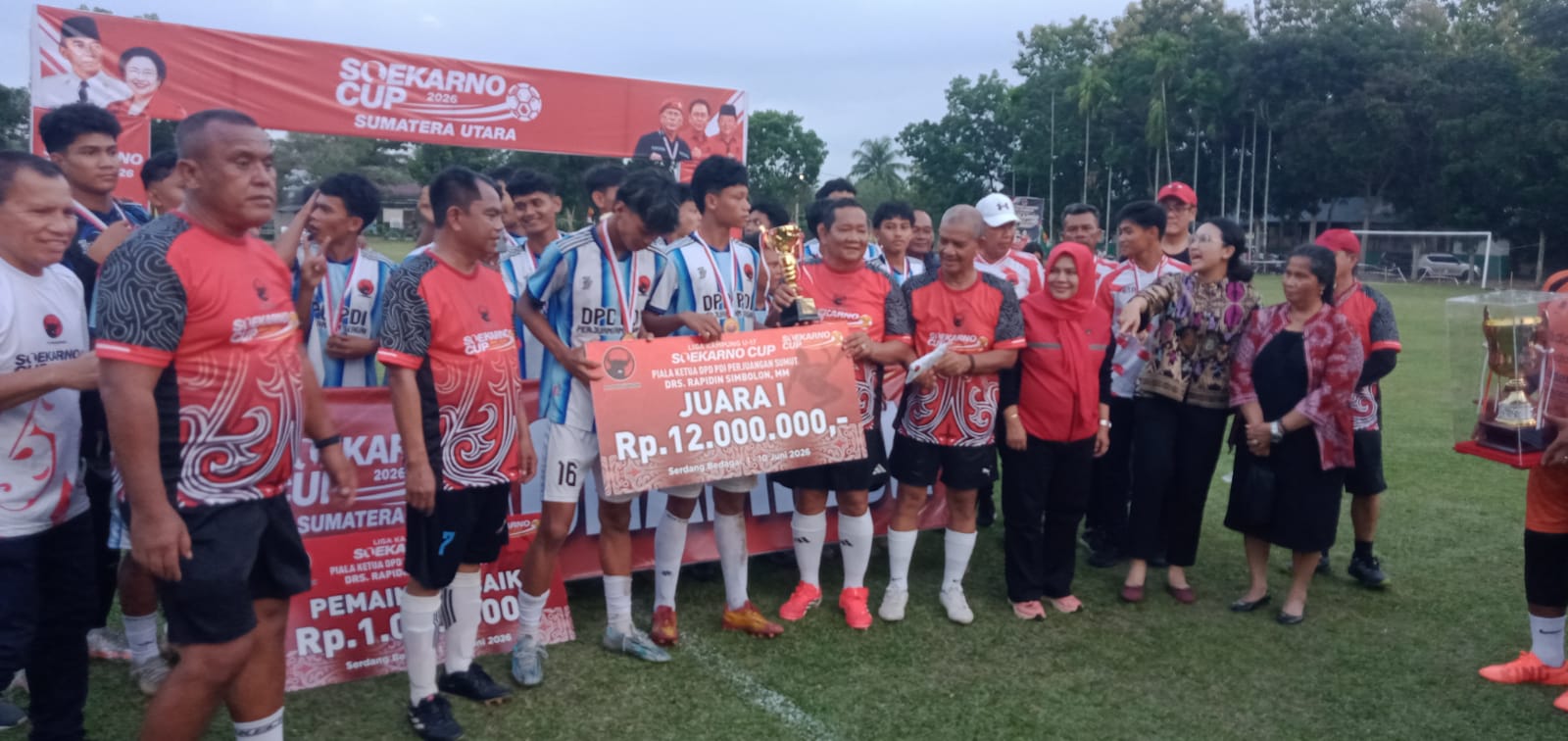 DPC PDI Perjuangan Sergai Juara Soekarno Cup U-17 Sumut 2026, Tiket Nasional Soekarno Cup U-17 di Jawa Timur