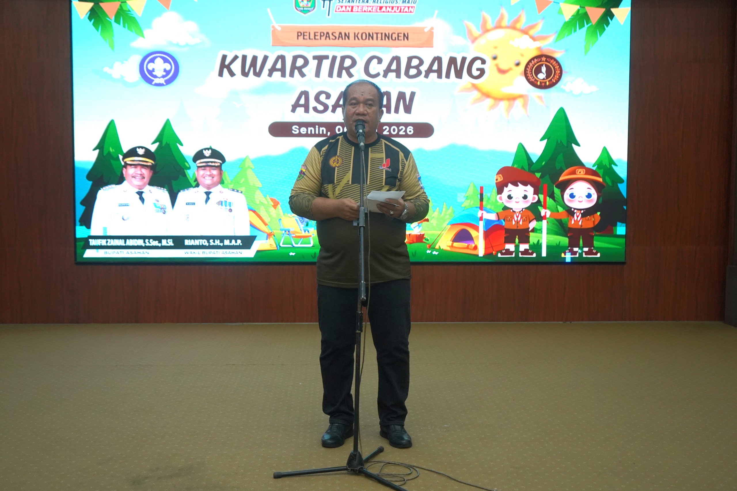 Bupati Asahan Lepas Kontingen Kwarcab Pramuka Asahan Menuju Jamda XI Sumatera Utara