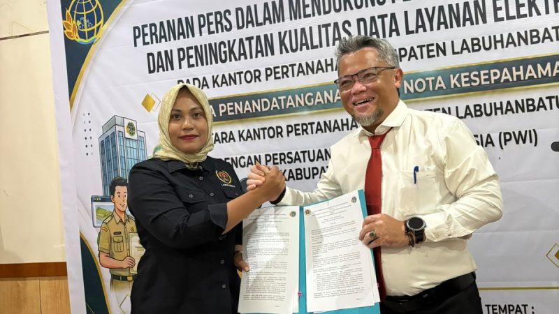 BPN – PWI Labuhanbatu Tandatangi MoU  Pelayanan Informasi 