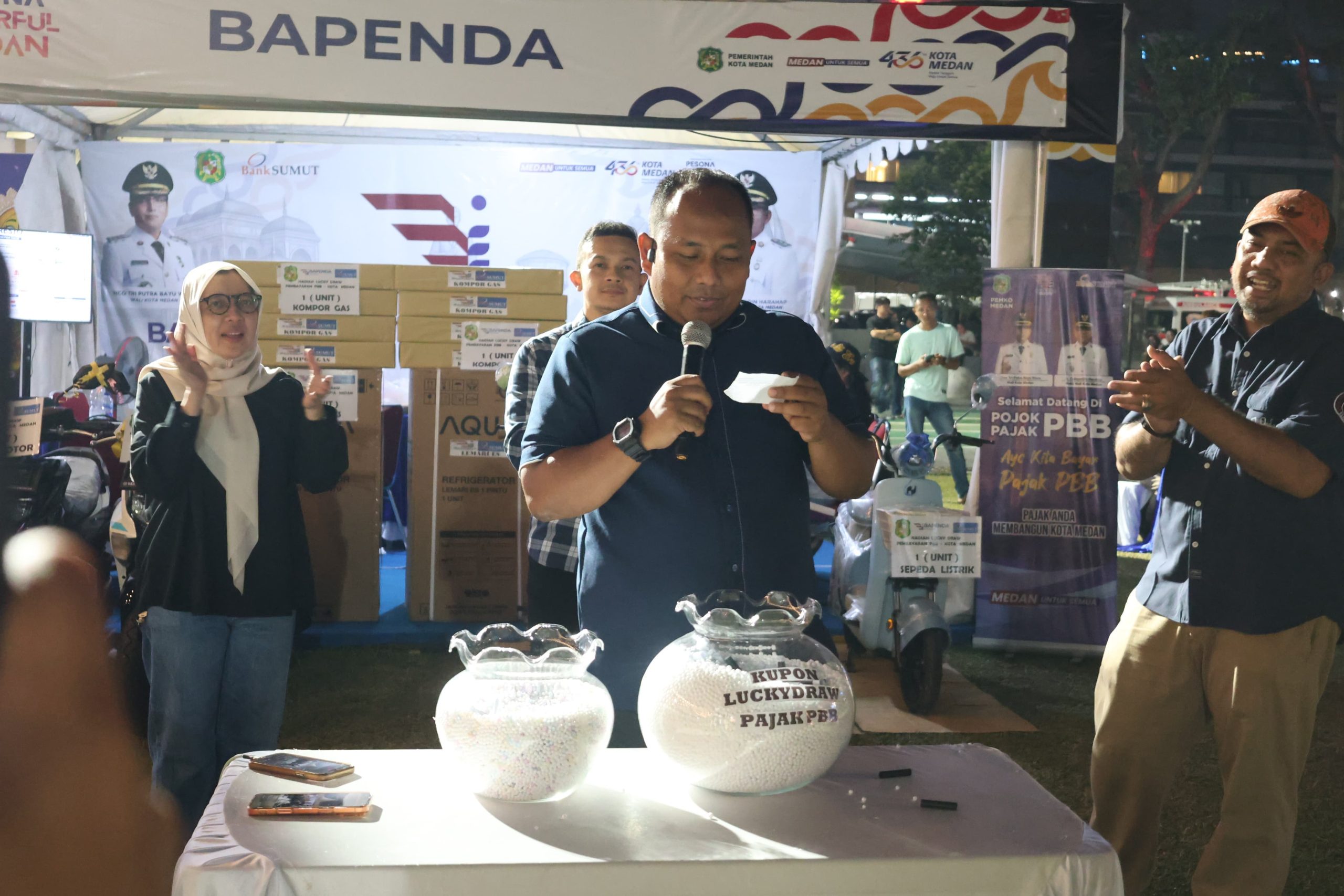 Kemeriahan Pesona Colorful Medan 2026: Bapenda Kota Medan Undi Hadiah Gebyar PBB dan Opsen PKB
