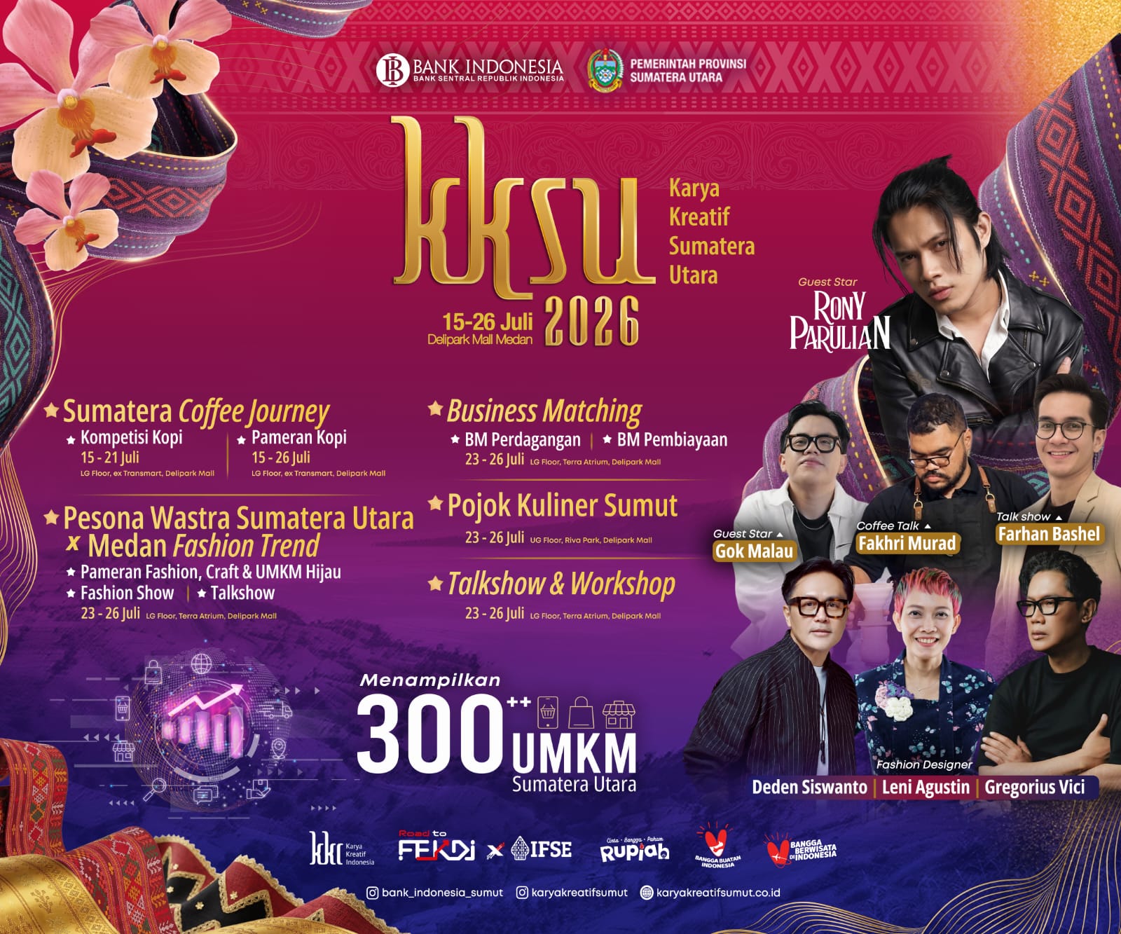 Bank Indonesia Gelar Karya Kreatif Sumatera Utara 2026, Dorong UMKM Tembus Pasar Global