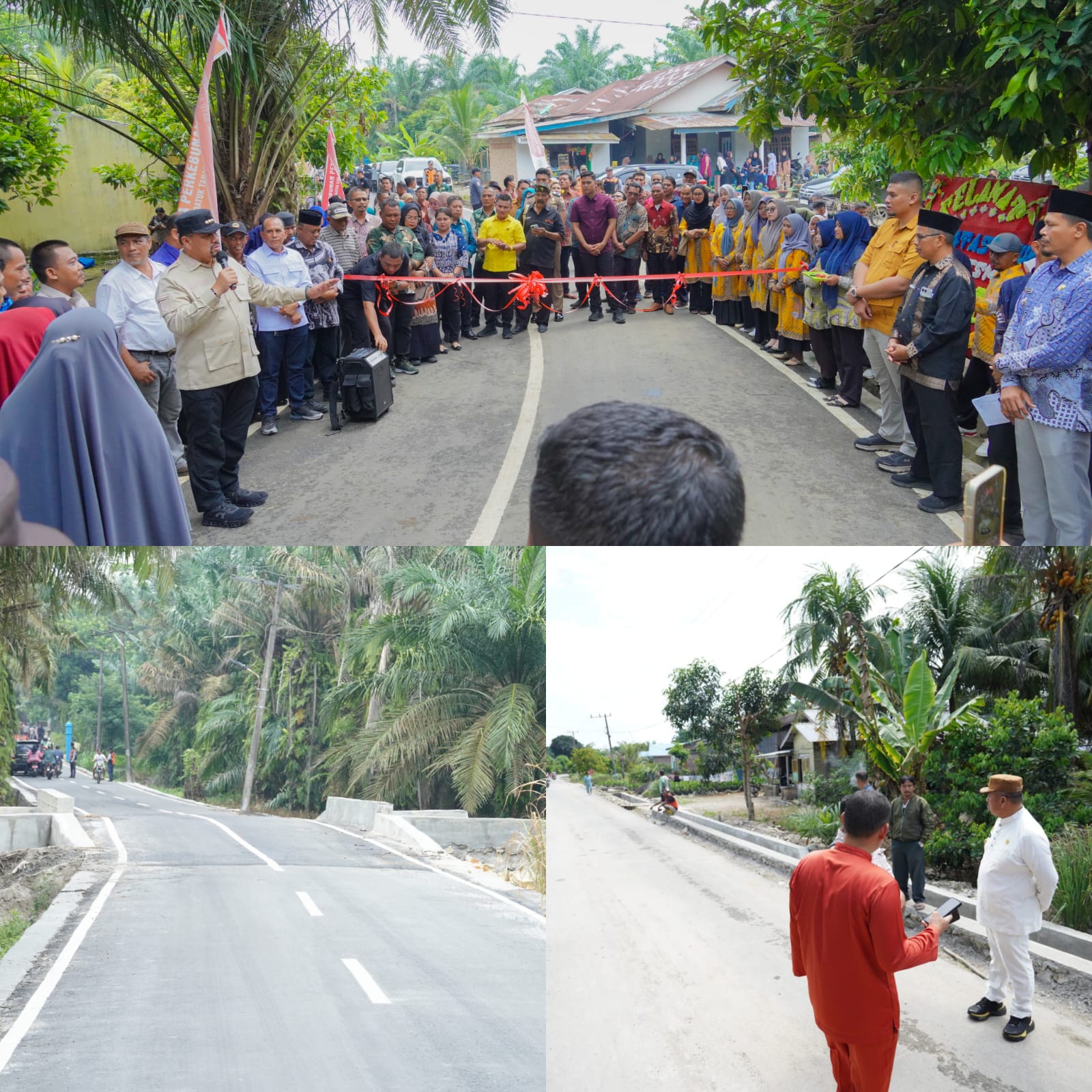 Bupati Baharuddin Siagian Hadiri Syukuran Rampungnya Jalan Aspal Program Inpres Jalan Daerah di Perkebunan Petatal
