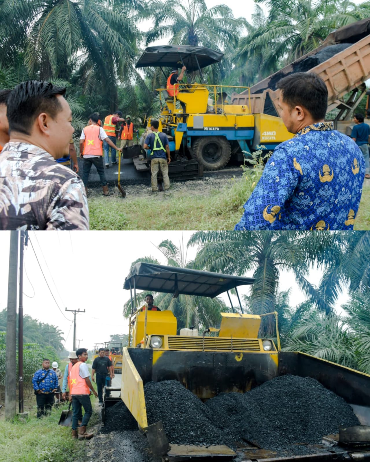 Wabup Sergai Didampingi Kadis PUTR Tinjau Progres Peningkatan Infrastruktur Jalan