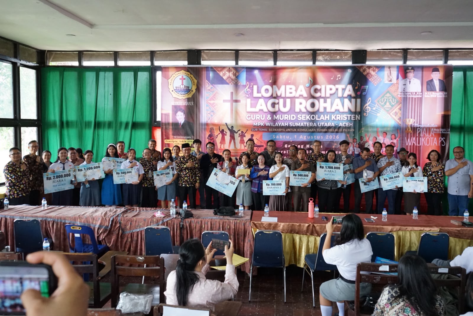 Wali Kota Pematangsiantar Diwakili Staf Ahli Bidang Pemerintahan Buka Lomba Cipta Lagu Rohani Guru dan Siswa Kristen