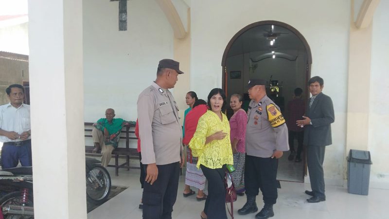 Komitmen Jaga Kerukunan Umat Beragama, Polres Langkat Amankan Ibadah Minggu di Empat Gereja