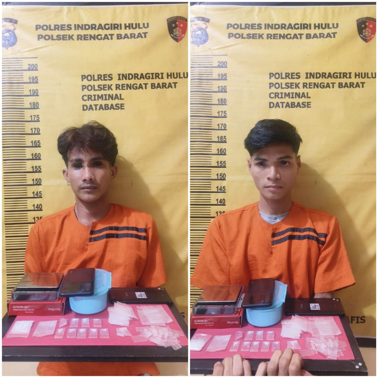 Polsek Rengat Barat Inhu Amankan Pelaku Penjual Sabu