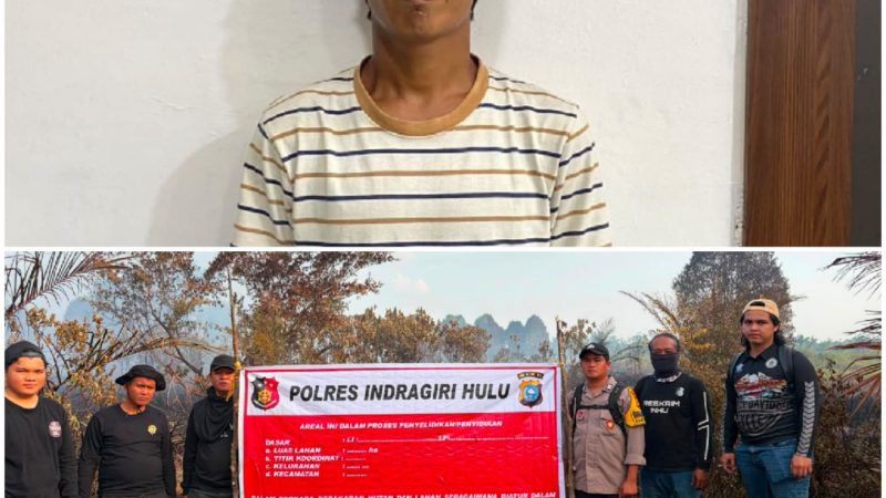 Picu Kebakaran Kebun Buang Puntung Rokok Sembarangan, Polisi Amankan Pelangsir Sawit