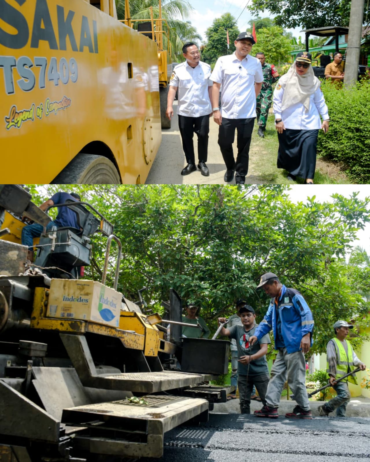 Wabup Sergai Bersama Kadis PUTR Tinjau Rehabilitasi Jalan Manggis – Kelapa Bajohom