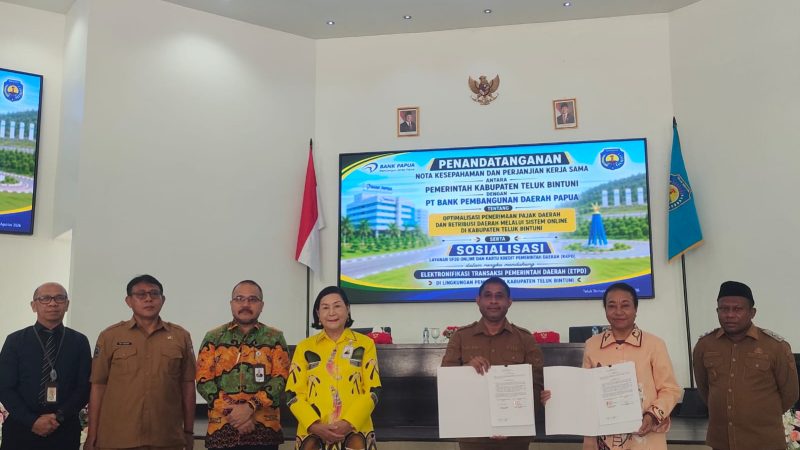 Gandeng Bank Papua, Pemkab Bintuni Dorong Digitalisasi Pajak dan Layanan Keuangan