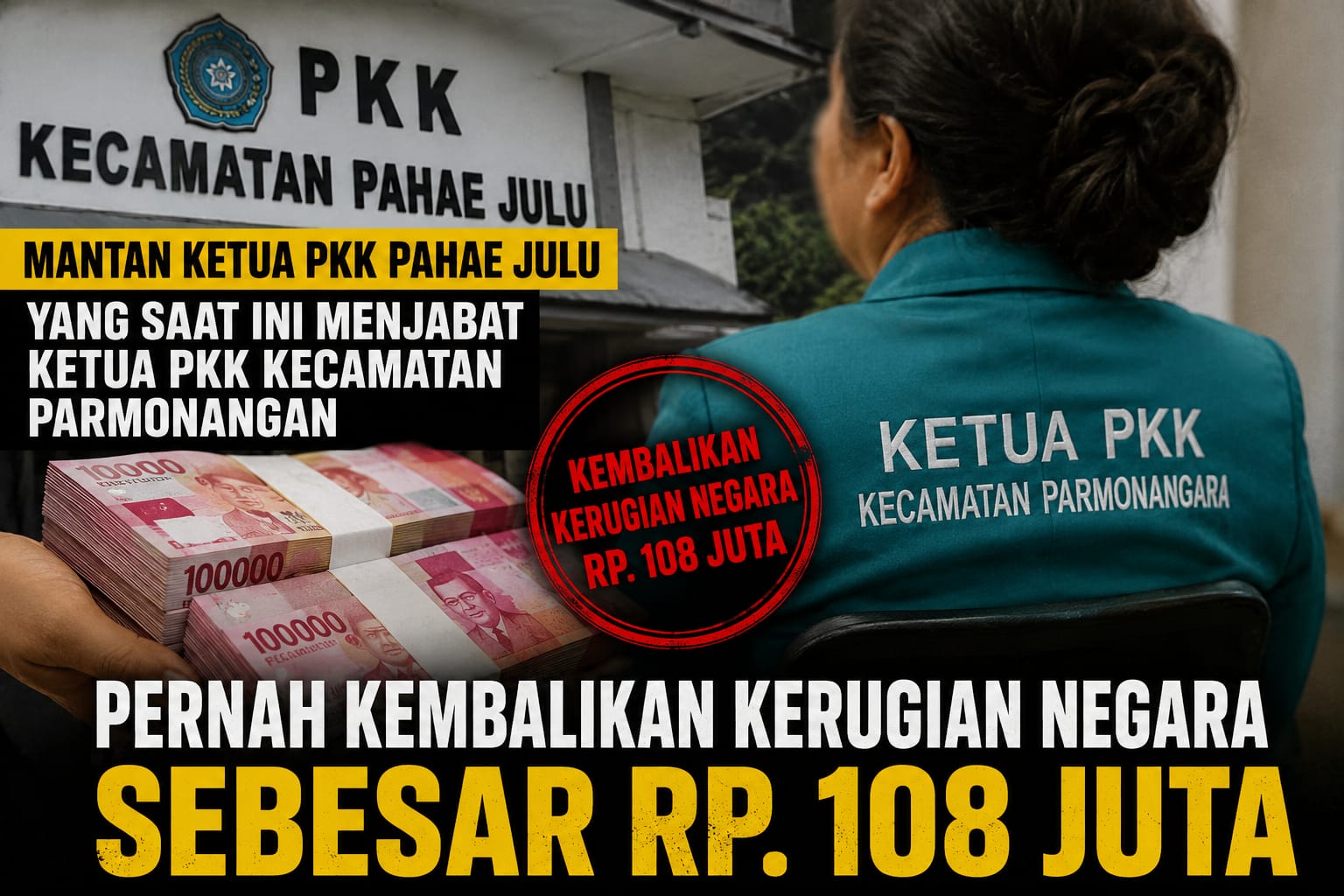 Pernah Kembalikan Kerugian Negara Rp108 Juta Saat Ketua PKK Pahae Julu, Rekam Jejak Istri Camat Parmonangan Disorot, Warga Minta Rianto Lumbantobing Diawasi