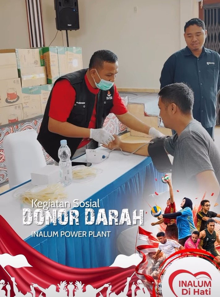Sambut HUT RI ke- 81, Inalum Gelar Donor Darah
