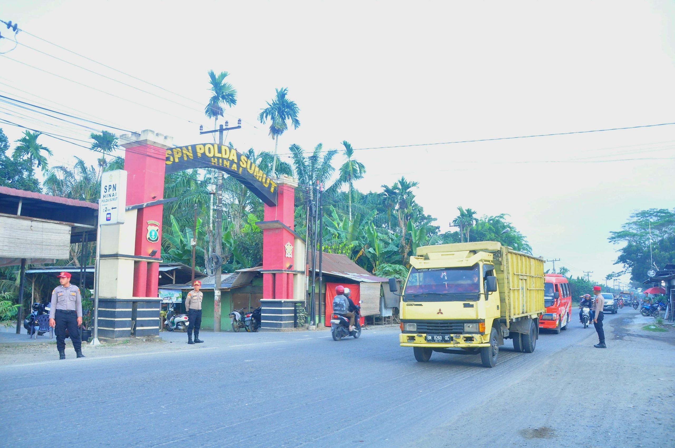 SPN Hinai Polda Sumut Gelar Strong Point Hadirkan Rasa Aman dan Kelancaran Lalu Lintas Jelang HUT RI