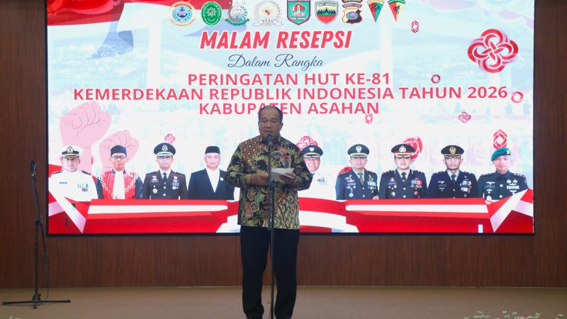 Malam Resepsi HUT Ke-81 RI, Bupati Asahan Ajak Generasi Muda Lanjutkan Perjuangan Pahlawan
