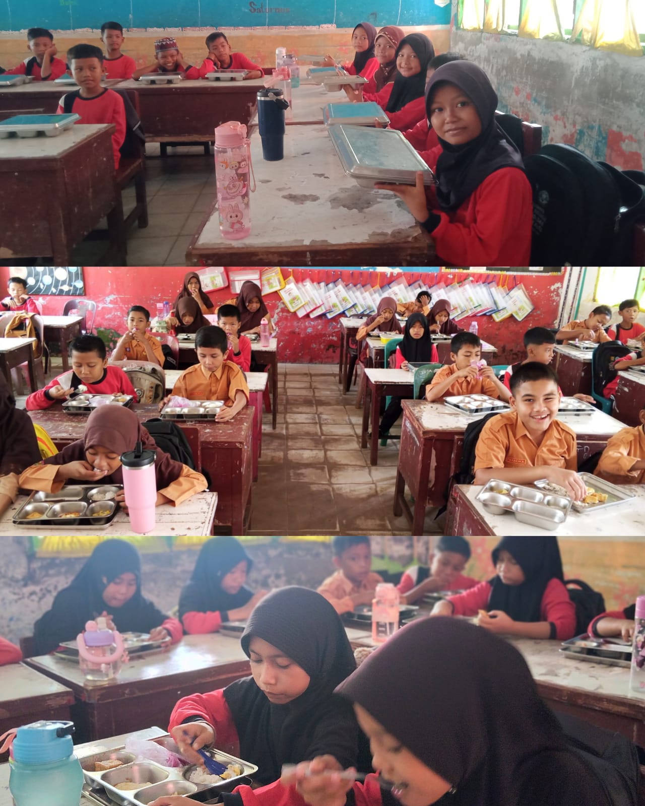 Siswa SDN 102049 Tanjung Beringin Senang Terima MBG, Ayam Goreng Menu Favoritnya
