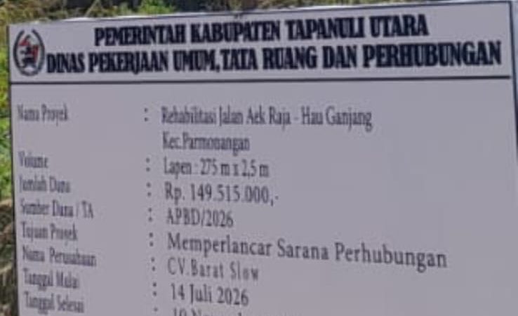 Jalan Aekraja–Hauganjang Dipertanyakan Warga, Dulu Hotmix, Sambungan Kini Lapen