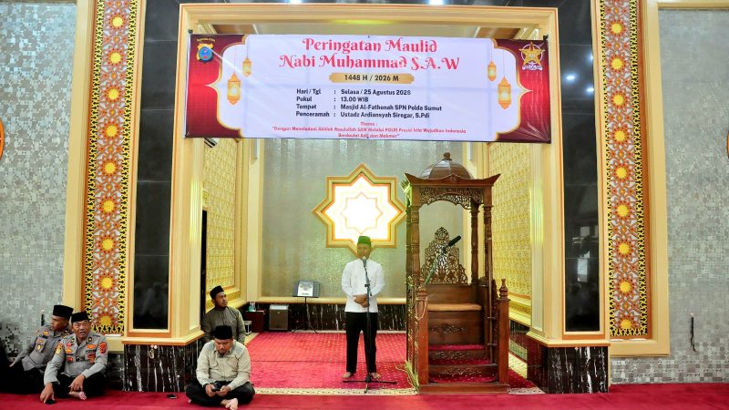 SPN Hinai Polda Sumut Gelar Maulid Nabi, Rangkaian Baksos dan Bakkes Hadir untuk Masyarakat