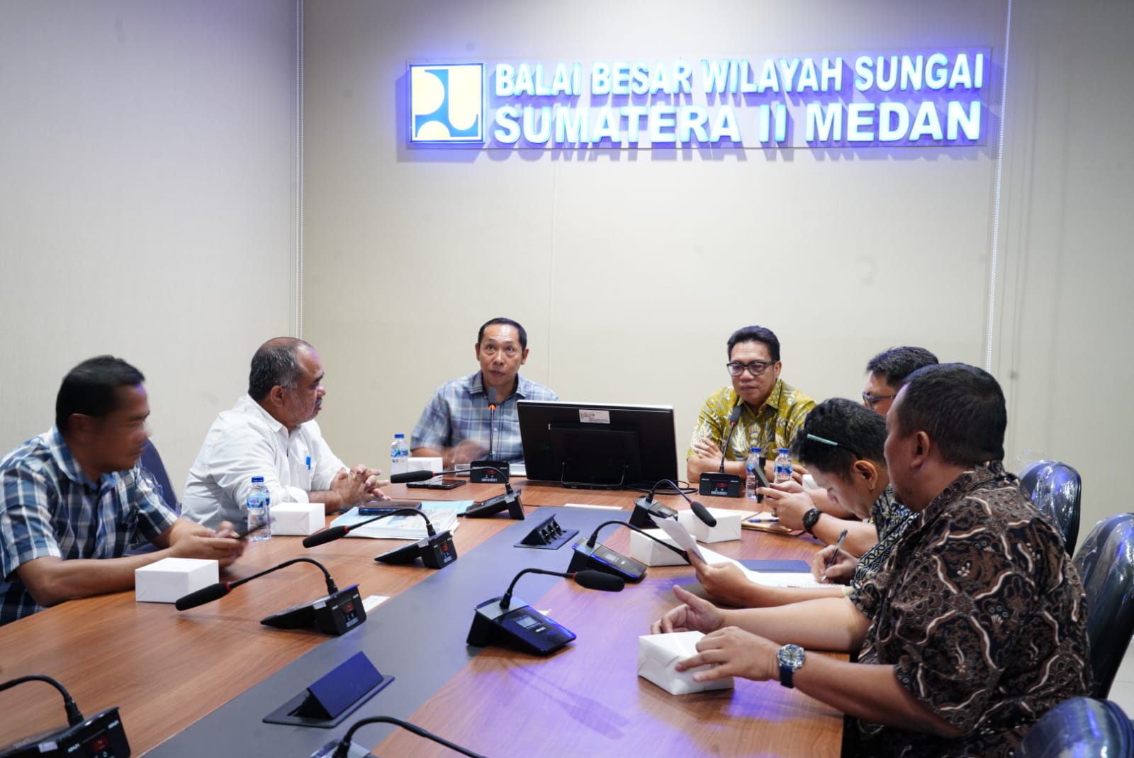 ‎Bupati JTP Hutabarat Jemput Bola ke BBWSS II, Terobosan Cepat Pulihkan Irigasi dan Tanggul di Tapanuli Utara ‎