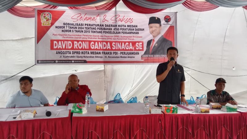 Sosperda Persampahan, David Roni Ajak Warga Medan Stop Buang Sampah Sembarangan