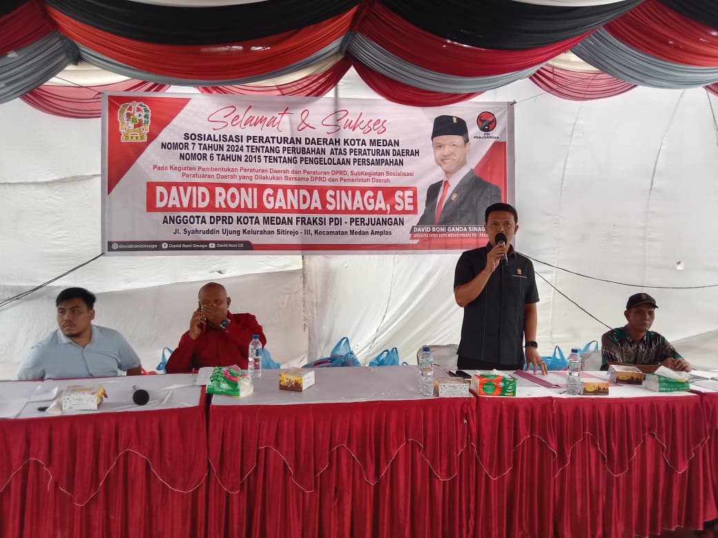 Sosperda Persampahan, David Roni Ajak Warga Medan Stop Buang Sampah Sembarangan