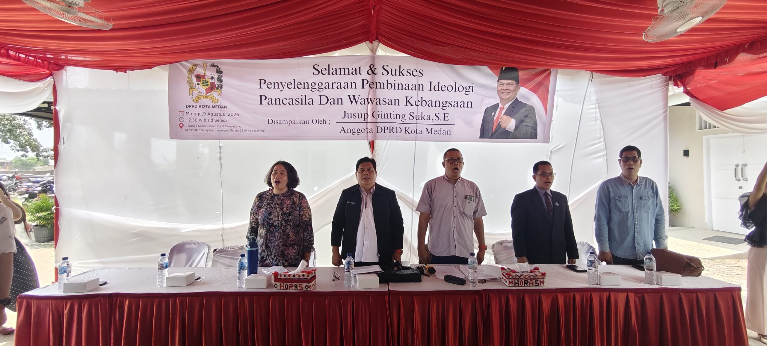 Gelar Penyebarluasan Ideologi Pancasila dan Wawasan Kebangsaan, Jusup Ginting Suka Ajak Permata GBKP Perkuat Pancasila dan Jauhi Bahaya Narkoba