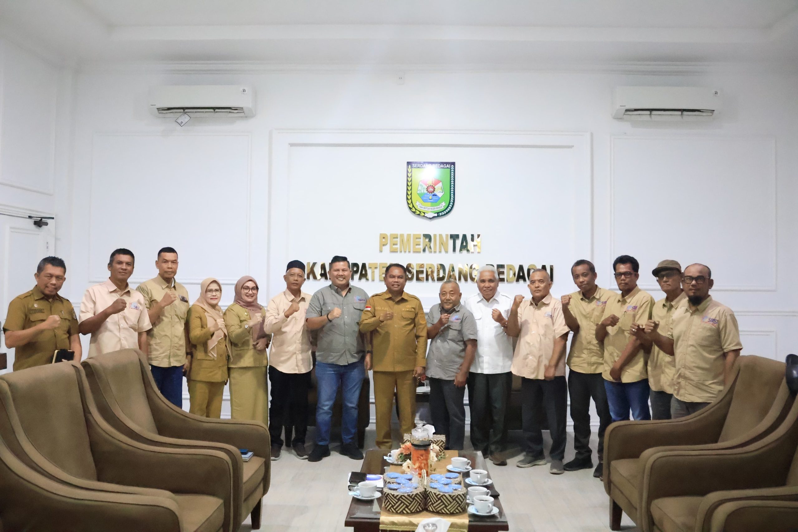 Kedatangan Pengurus SMSI Sergai dan Sumut Disambut Hangat, Bupati Sergai Paparkan Program Asta Cita Presiden Prabowo