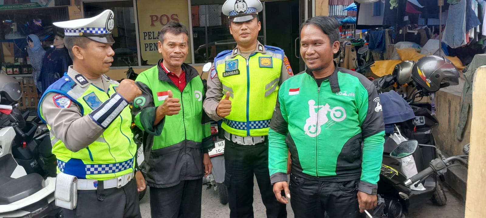 Sat Lantas Polres Pematangsiantar Sosialisasi Tertib Berlalu Lintas kepada Pengendara Ojol