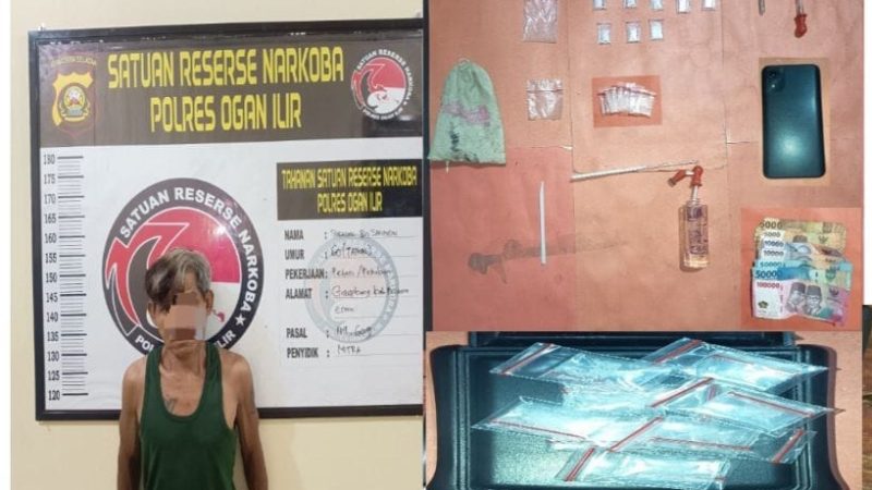 Sat Narkoba Polres Ogan Ilir Ungkap Peredaran Narkoba Jenis Sabu, 8 Paket Seberat 2,63 Gram Berhasil Diamankan