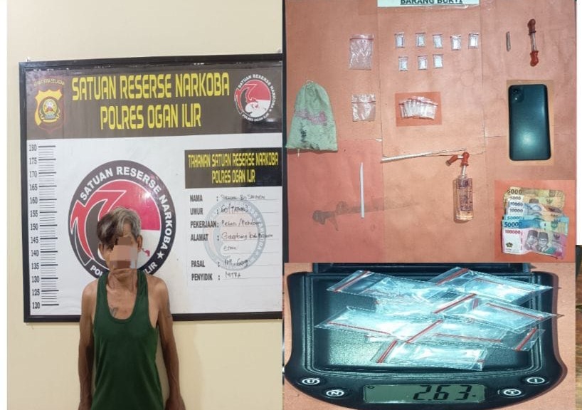 Sat Narkoba Polres Ogan Ilir Ungkap Peredaran Narkoba Jenis Sabu, 8 Paket Seberat 2,63 Gram Berhasil Diamankan