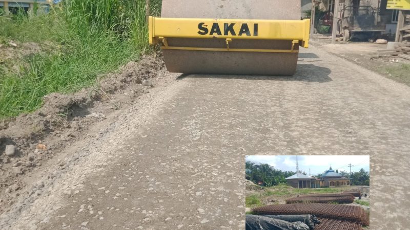 Puluhan Tahun Dinanti, Pemkab Sergai Bangun Jalan Aspal Hotmix dan Rigid Beton di Desa Pematang Cermai