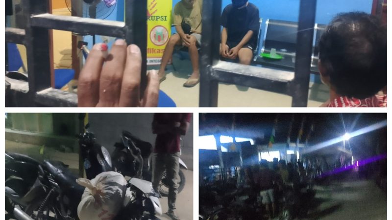 Di Duga Telah Mencuri sawit Petani ” Dua  Warga Di Tangkap Di Giring Ke Kantor  Desa Tani Makmur