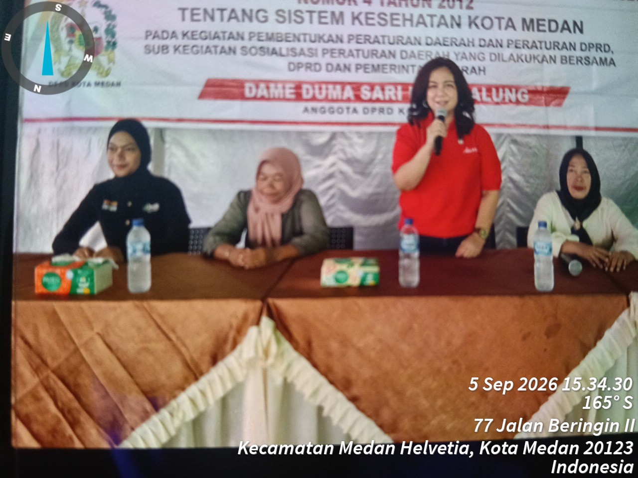 Dame Duma Dorong Masyarakat Helvetia Aktif Memantau Desil melalui Perlinsos dan Menjaga Kesehatan