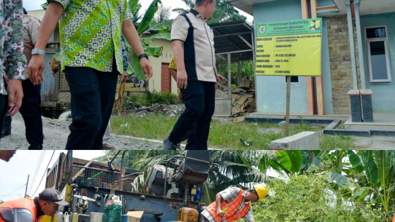 Wabup Sergai Didampingi Kadis PUTR Tinjau Pembangunan Ruas Jalan Penaga Desa Juhar Bandar Khalifah