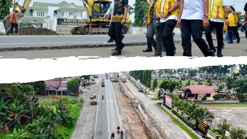 Didampingi Wabup Adlin, Musa Rajekshah Tinjau Jalan Nasional dan Operasional Sekolah Rakyat di Sergai