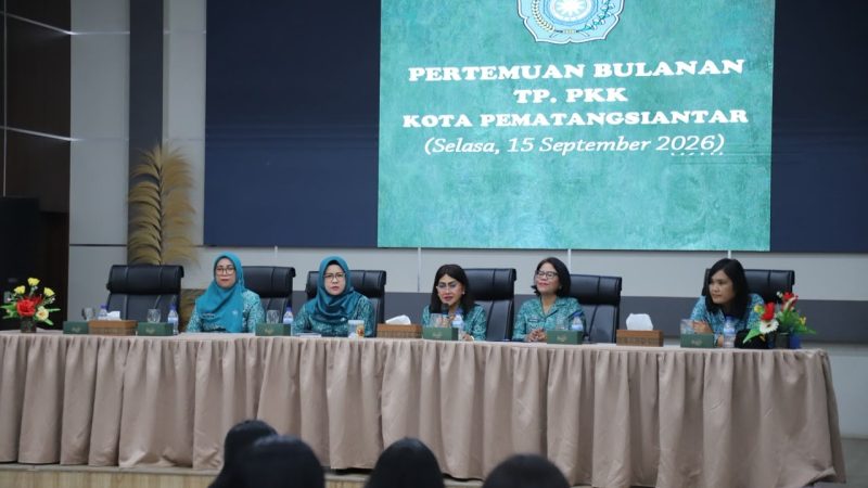 Ketua TP PKK Kota Pematangsiantar Hadiri Pertemuan Bulanan TP PKK dan Mempersiapkan Penilaian Lomba PHBS