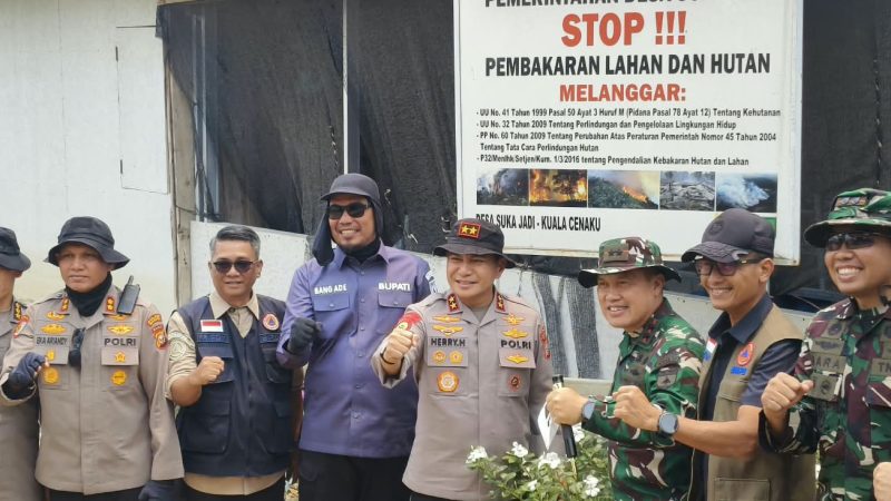 Bupati Inhu Dampingi Kurker Polda Riau