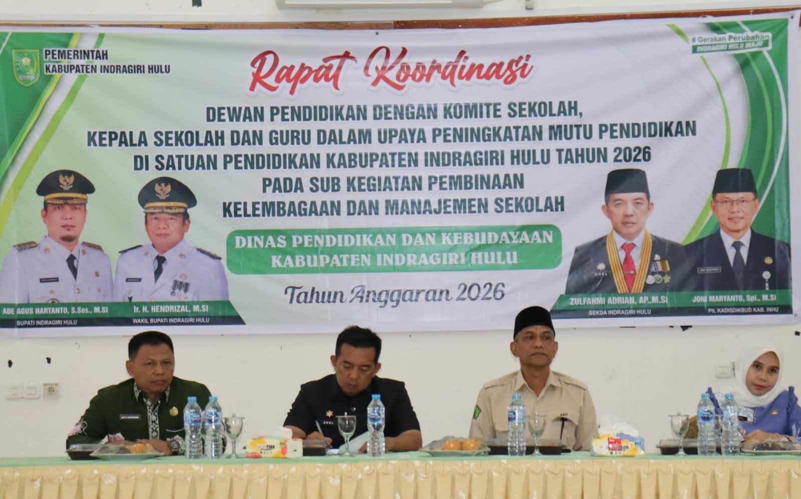 Tingkatkan Kualitas SDM, Pemkab Inhu Rakor Dewan Pendidikan Bersama Komite dan Guru Se Inhu