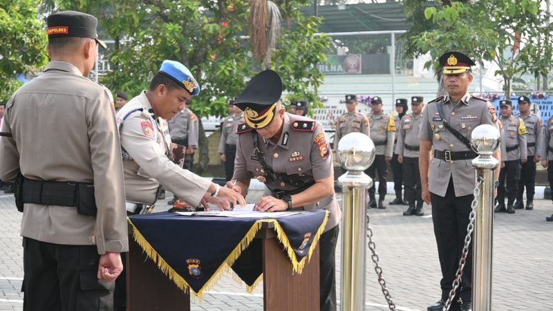Sertijab Wakpolres Inhu dari Kompol Lasarrus Sinaga, kepada Kompol Syahrizal