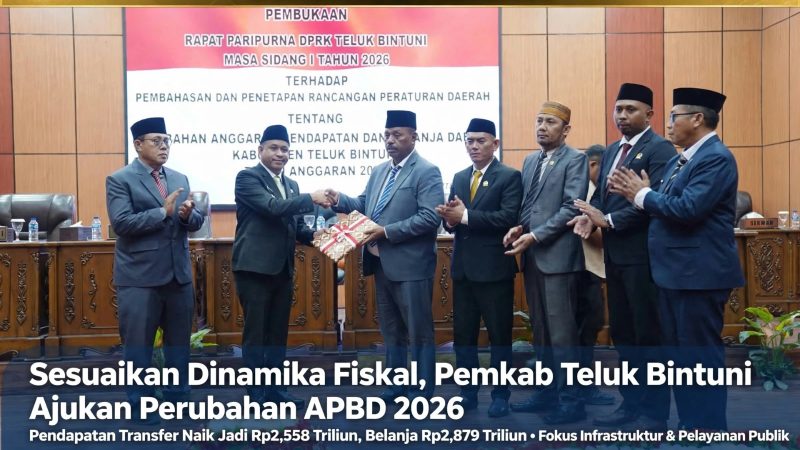 Bupati Yohanis Manibuy Serahkan Ranperda Perubahan APBD 2026 ke DPRK Bintuni