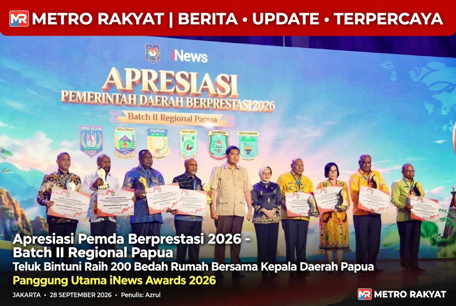 LUAR BIASA! Bupati Yohanis Manibuy Harumkan Nama Teluk Bintuni di Jakarta, Sabet Penghargaan Nasional dan Boyong 200 Bedah Rumah Untuk Rakyat