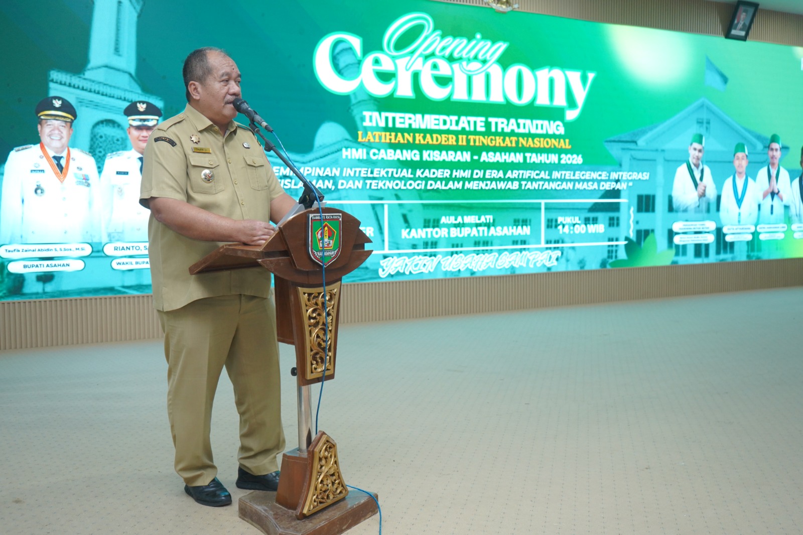 Bupati Asahan Hadiri Pembukaan Latihan Kader HMI Cabang Kisaran Tahun 2026