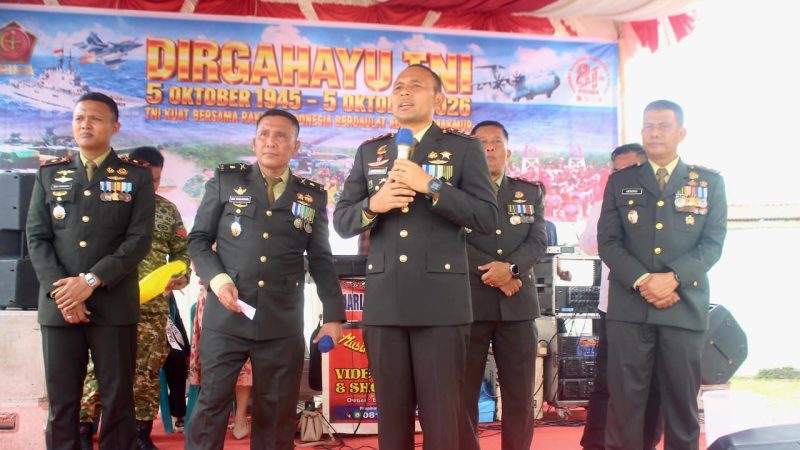 HUT ke-81 TNI di Makodim 0209/Labuhanbatu Jadi Momentum Penguatan Pengabdian Kepada Negara
