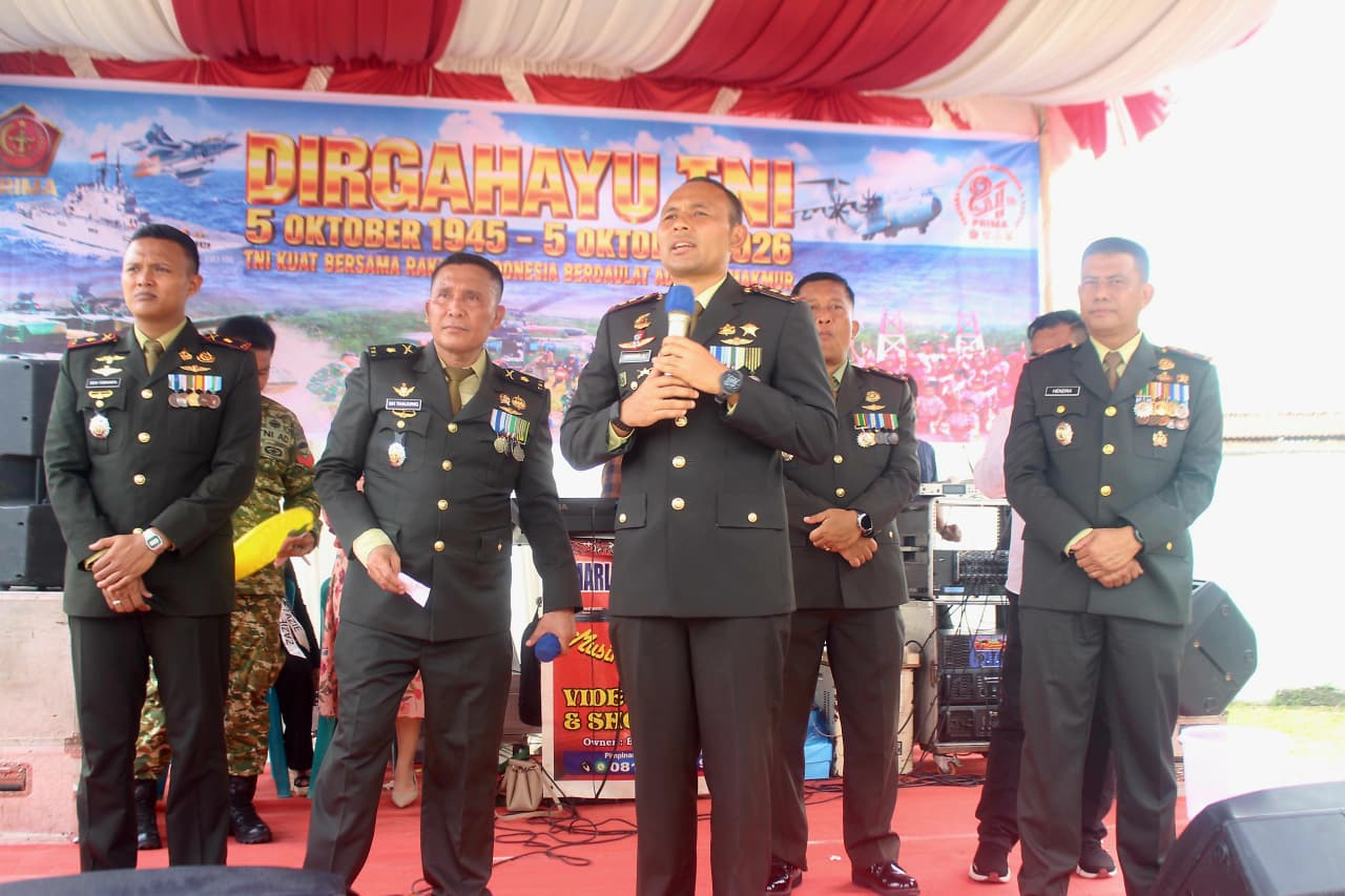 HUT ke-81 TNI di Makodim 0209/Labuhanbatu Jadi Momentum Penguatan Pengabdian Kepada Negara