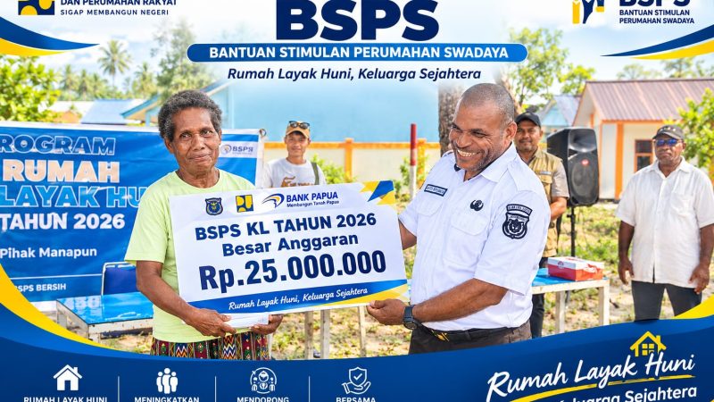 Dr. Amatus Turot Serahkan Langsung Rp25 Juta Bantuan BSPS Per Kepala Keluarga di Kampung Arar, Distrik Mayamuk