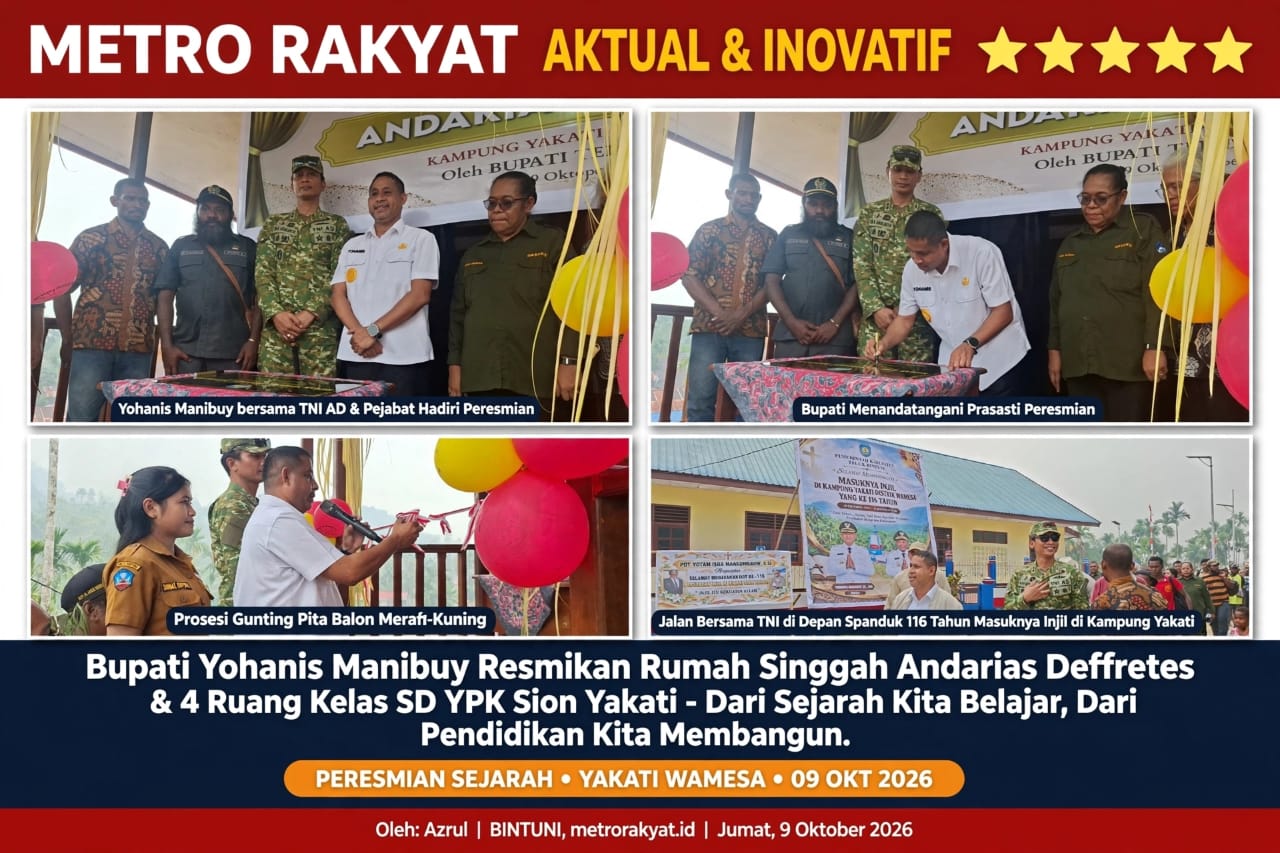 Cahaya dari Yakati: Saat Bupati Yohanis Manibuy Nyalakan Harapan Baru dengan Rumah Singgah Andarias Deffretes dan 4 Kelas Baru untuk Anak-Anak Yakati