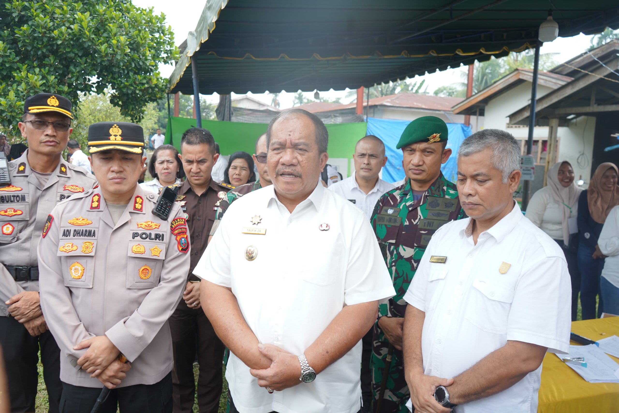 Bupati Dan Unsur Forkopimda Asahan Lainnya,Tinjau Pelaksanaan Pilkades Serentak 2026